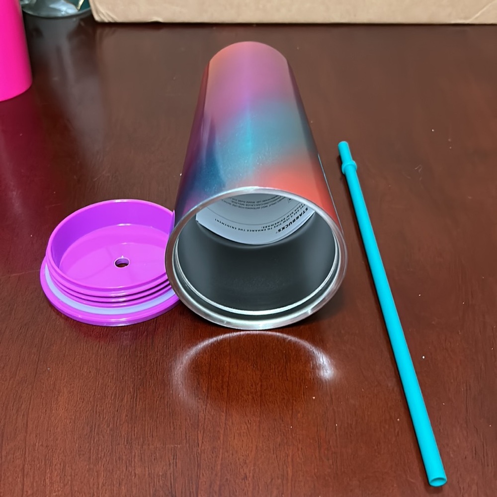 Starbucks 2022 Spring Release Shimmer Ombre Stainless Steel Tumbler Venti 24oz - Picture 7 of 7